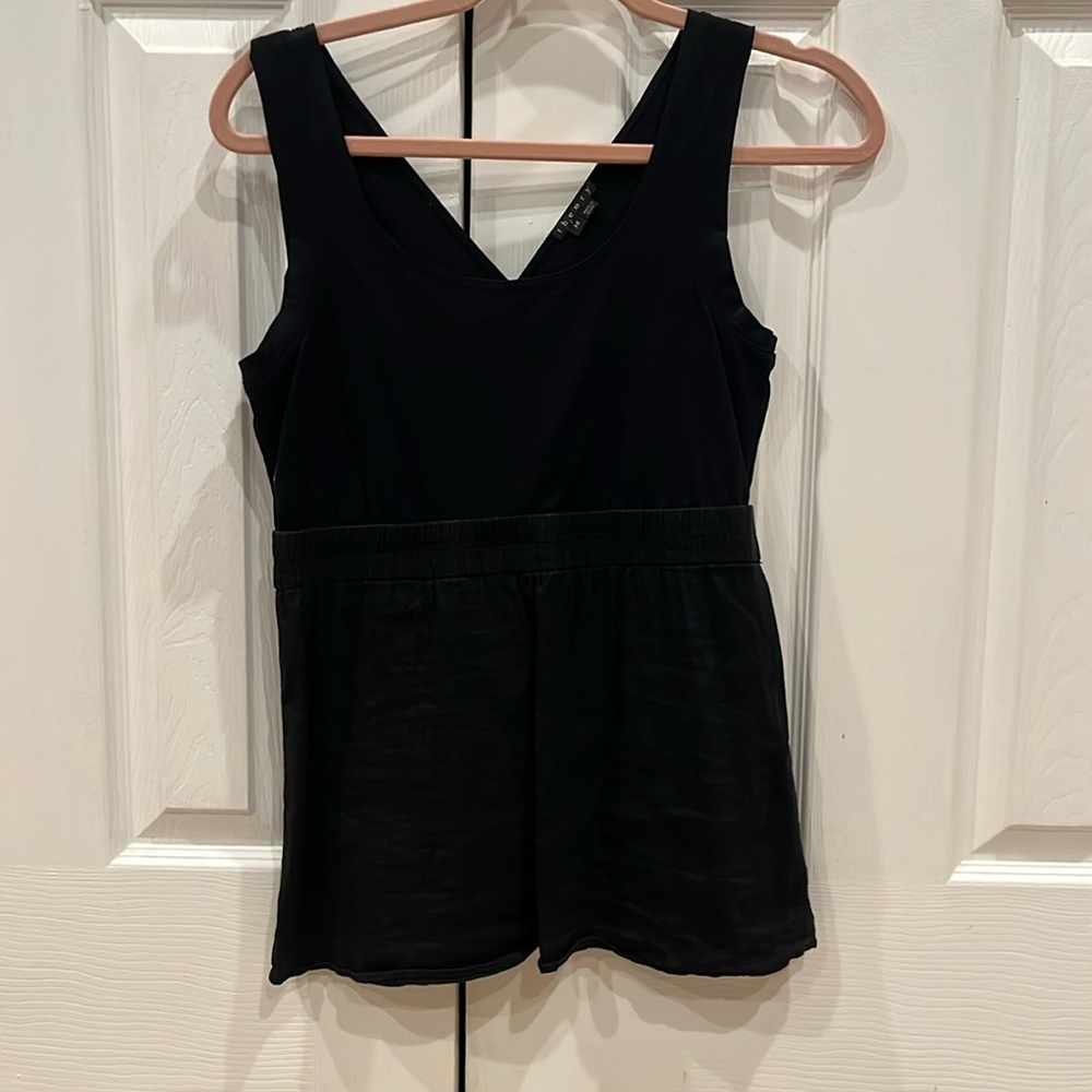 Theory top back medium linen